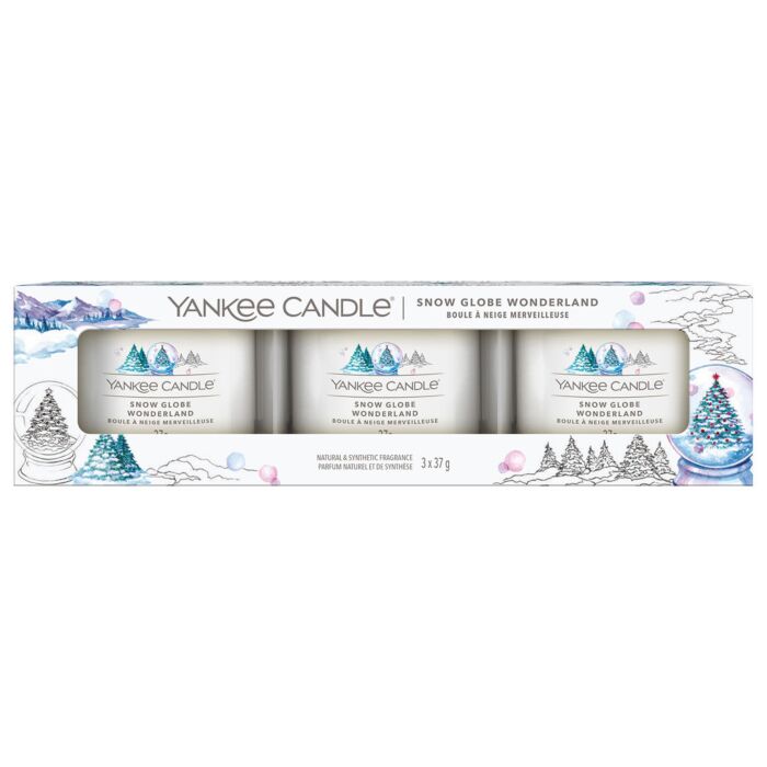 Yankee Candle - Snow Globe Wonderland - 3x Filled Votive Candle